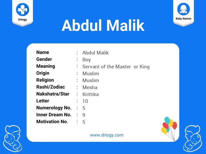 Abdul Malik Name Meaning